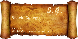 Sterk György névjegykártya